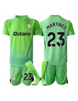 Aston Villa Emiliano Martinez #23 Brankářské Venkovní dres pro děti 2025-26 Krátký Rukáv (+ trenýrky)